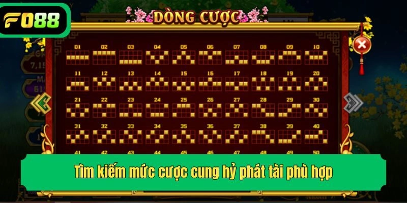 Tìm kiếm mức cược cung hỷ phát tài phù hợp